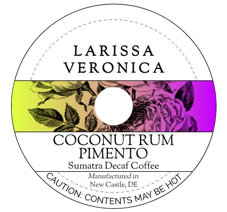Coconut Rum Pimento Sumatra Decaf Coffee <BR>(Single Serve K-Cup Pods)