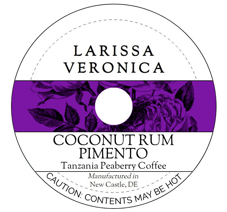 Coconut Rum Pimento Tanzania Peaberry Coffee <BR>(Single Serve K-Cup Pods)