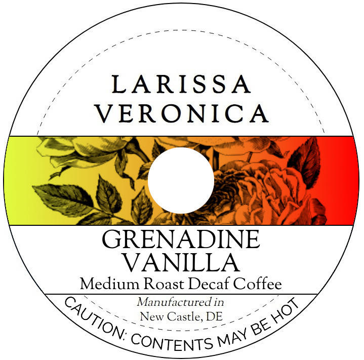 Grenadine Vanilla Medium Roast Decaf Coffee <BR>(Single Serve K-Cup Pods)