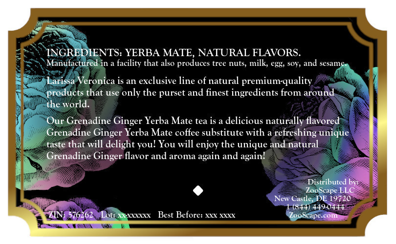 Grenadine Ginger Yerba Mate Tea <BR>(Single Serve K-Cup Pods)