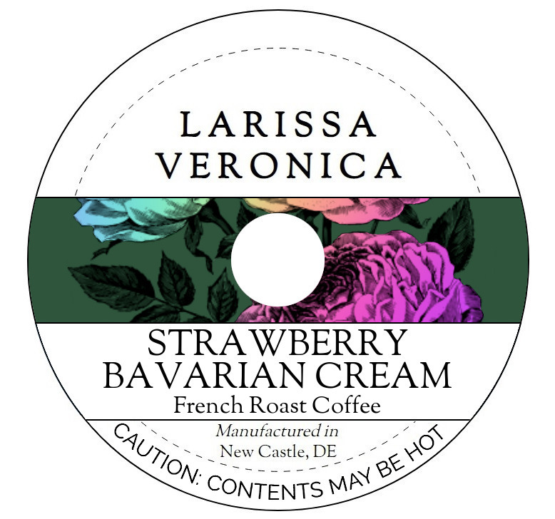 Strawberry Bavarian Cream French Roast Coffee <BR>(Single Serve K-Cup Pods)