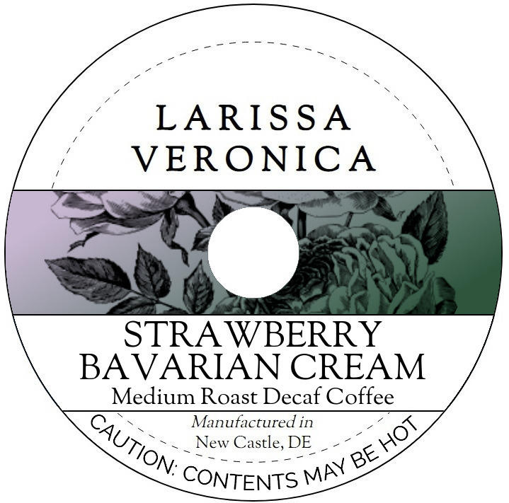 Strawberry Bavarian Cream Medium Roast Decaf Coffee <BR>(Single Serve K-Cup Pods)