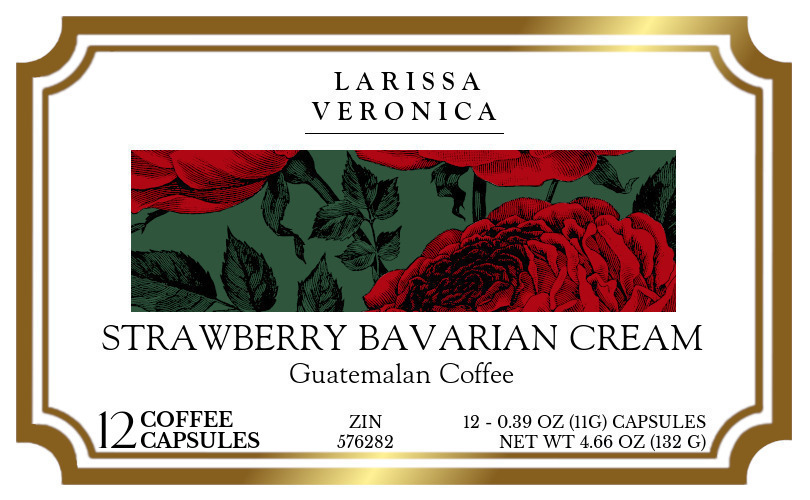 Strawberry Bavarian Cream Guatemalan Coffee <BR>(Single Serve K-Cup Pods) - Label