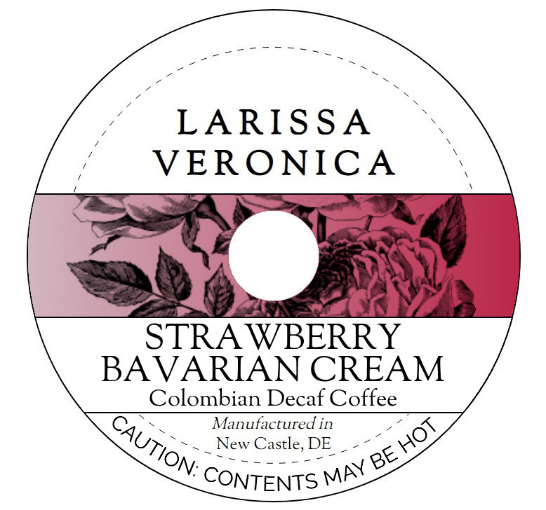 Strawberry Bavarian Cream Colombian Decaf Coffee <BR>(Single Serve K-Cup Pods)