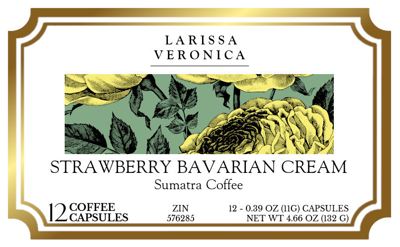 Strawberry Bavarian Cream Sumatra Coffee <BR>(Single Serve K-Cup Pods) - Label