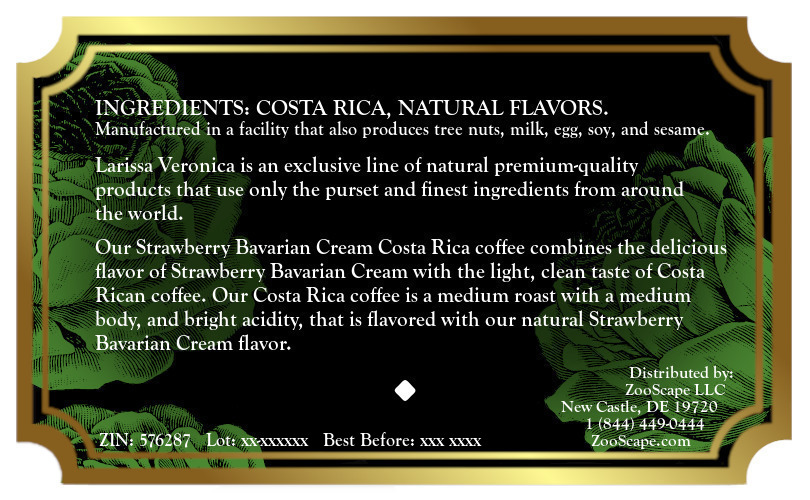 Strawberry Bavarian Cream Costa Rica Coffee <BR>(Single Serve K-Cup Pods)