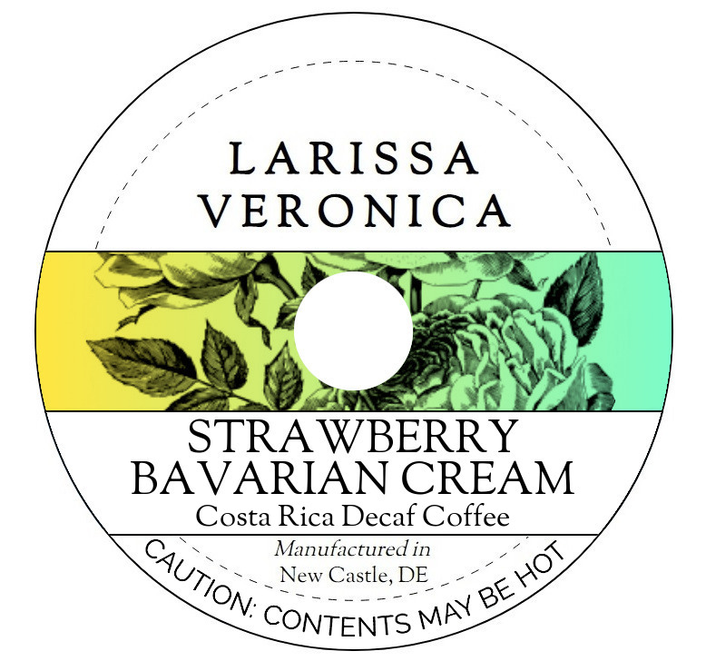 Strawberry Bavarian Cream Costa Rica Decaf Coffee <BR>(Single Serve K-Cup Pods)