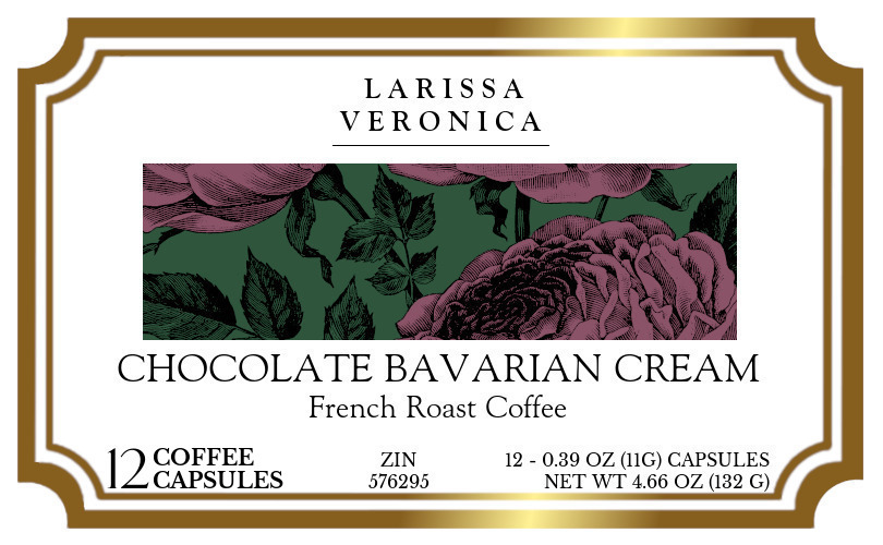 Chocolate Bavarian Cream French Roast Coffee <BR>(Single Serve K-Cup Pods) - Label