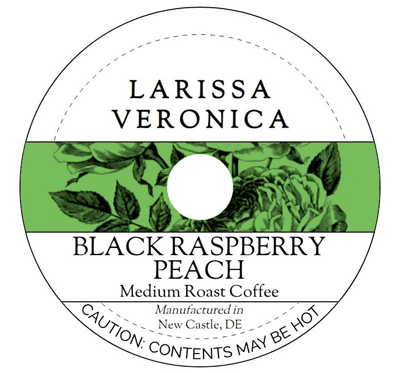 Black Raspberry Peach Medium Roast Coffee <BR>(Single Serve K-Cup Pods)