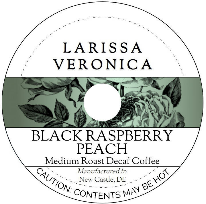 Black Raspberry Peach Medium Roast Decaf Coffee <BR>(Single Serve K-Cup Pods)