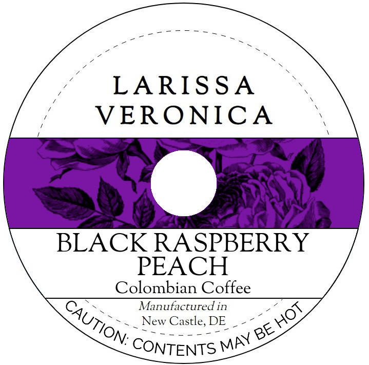 Black Raspberry Peach Colombian Coffee <BR>(Single Serve K-Cup Pods)