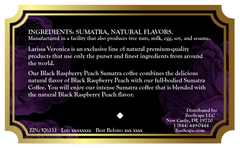 Black Raspberry Peach Sumatra Coffee <BR>(Single Serve K-Cup Pods)