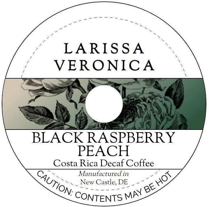 Black Raspberry Peach Costa Rica Decaf Coffee <BR>(Single Serve K-Cup Pods)