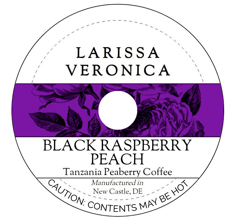 Black Raspberry Peach Tanzania Peaberry Coffee <BR>(Single Serve K-Cup Pods)