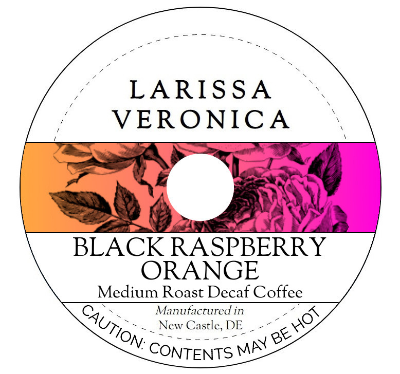 Black Raspberry Orange Medium Roast Decaf Coffee <BR>(Single Serve K-Cup Pods)