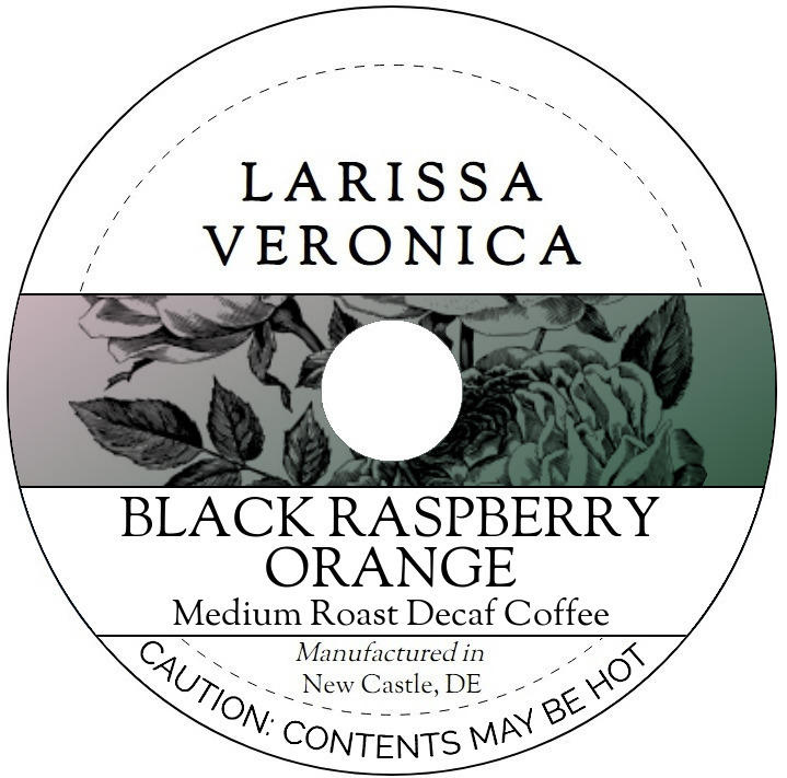 Black Raspberry Orange Medium Roast Decaf Coffee <BR>(Single Serve K-Cup Pods)