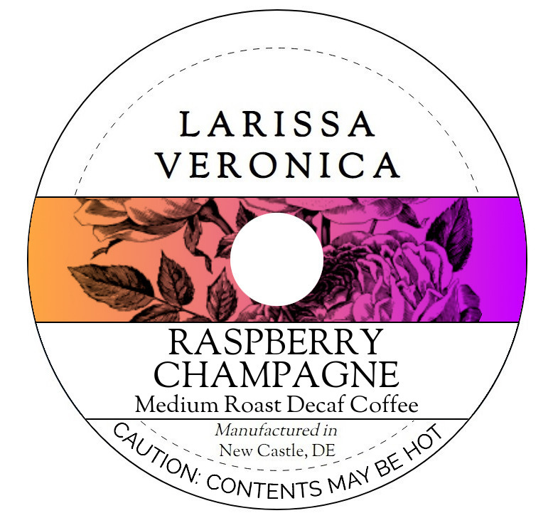 Raspberry Champagne Medium Roast Decaf Coffee <BR>(Single Serve K-Cup Pods)