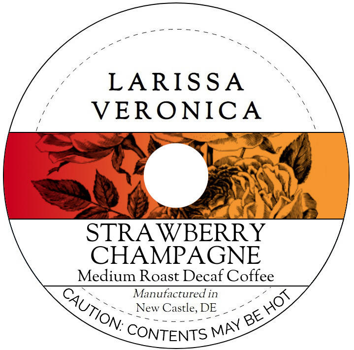 Strawberry Champagne Medium Roast Decaf Coffee <BR>(Single Serve K-Cup Pods)