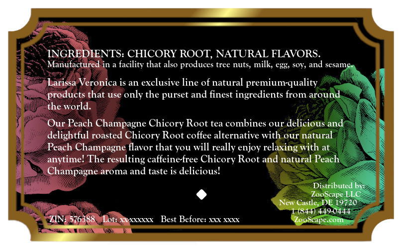 Peach Champagne Chicory Root Tea <BR>(Single Serve K-Cup Pods)