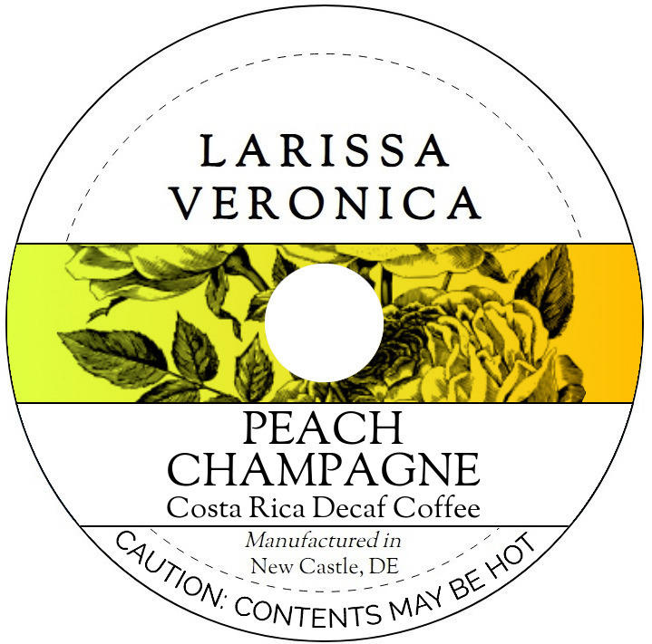 Peach Champagne Costa Rica Decaf Coffee <BR>(Single Serve K-Cup Pods)