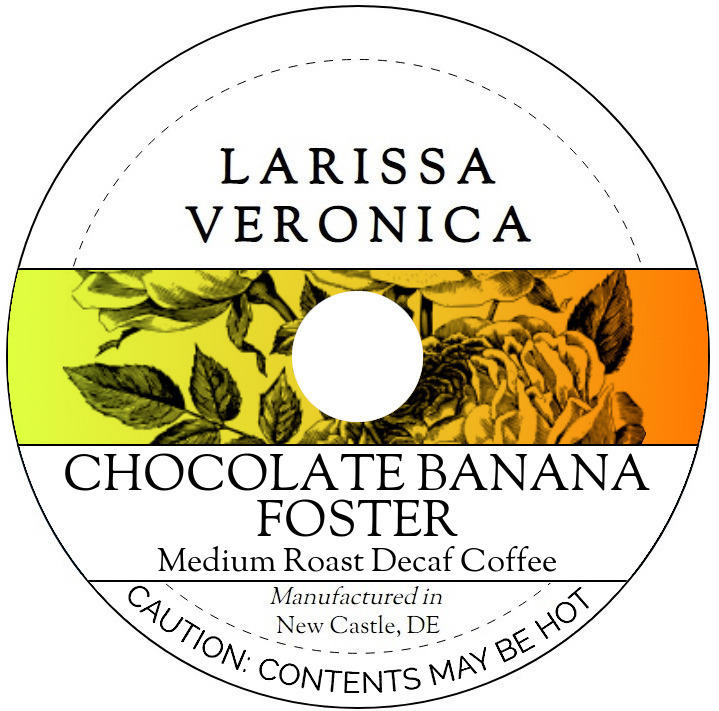 Chocolate Banana Foster Medium Roast Decaf Coffee <BR>(Single Serve K-Cup Pods)