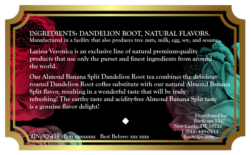 Almond Banana Split Dandelion Root Tea <BR>(Single Serve K-Cup Pods)