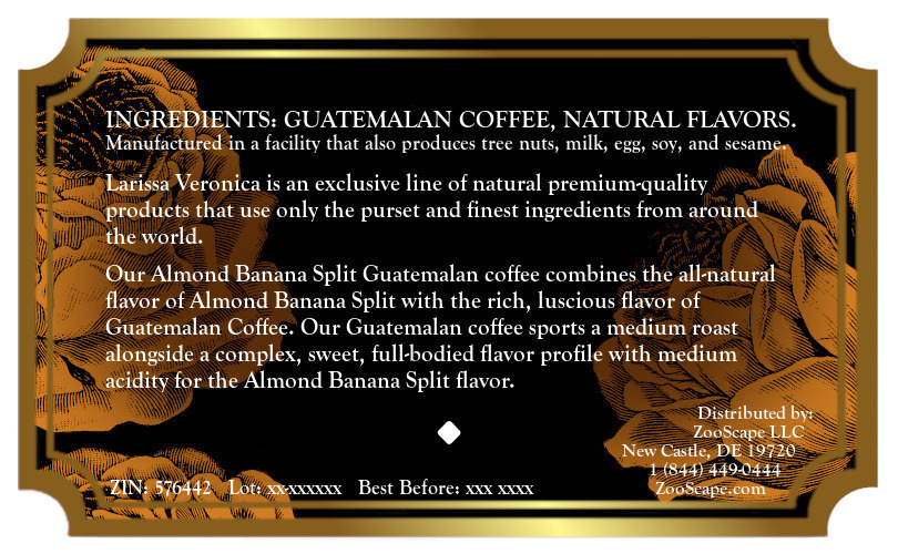 Almond Banana Split Guatemalan Coffee <BR>(Single Serve K-Cup Pods)