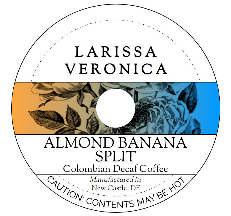Almond Banana Split Colombian Decaf Coffee <BR>(Single Serve K-Cup Pods)