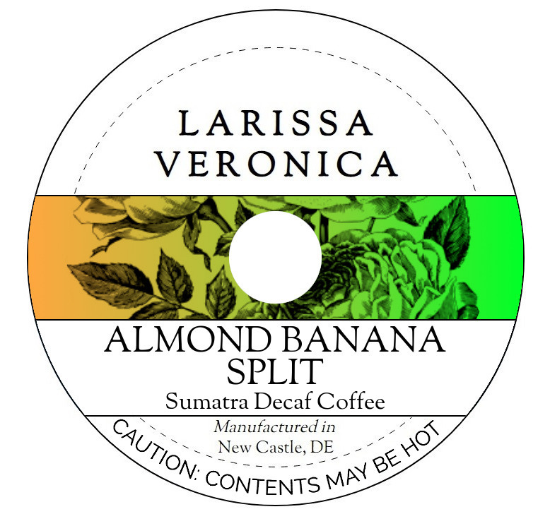 Almond Banana Split Sumatra Decaf Coffee <BR>(Single Serve K-Cup Pods)