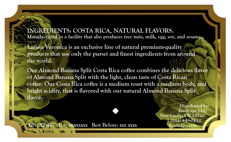 Almond Banana Split Costa Rica Coffee <BR>(Single Serve K-Cup Pods)