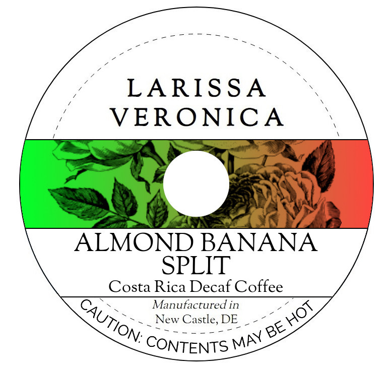 Almond Banana Split Costa Rica Decaf Coffee <BR>(Single Serve K-Cup Pods)