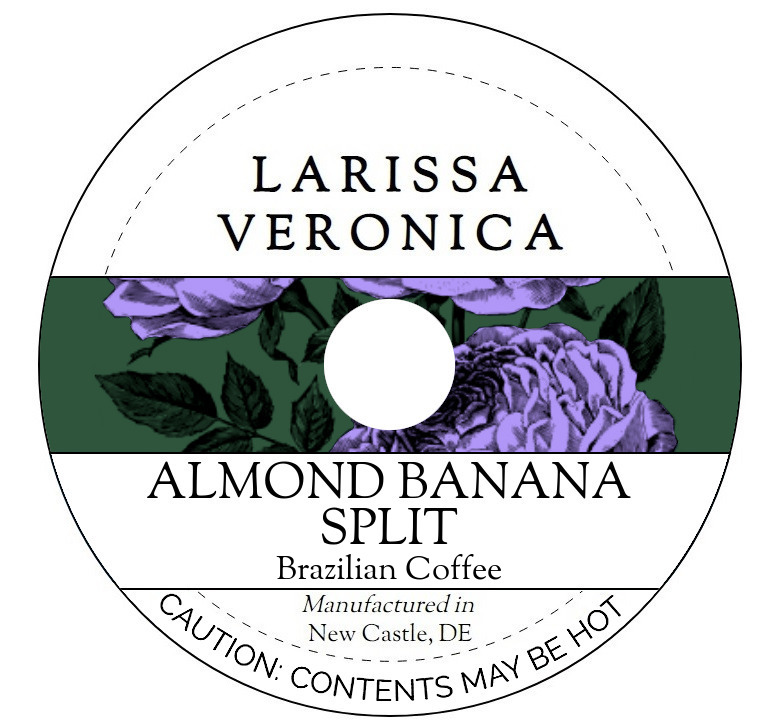 Almond Banana Split Brazilian Coffee <BR>(Single Serve K-Cup Pods)