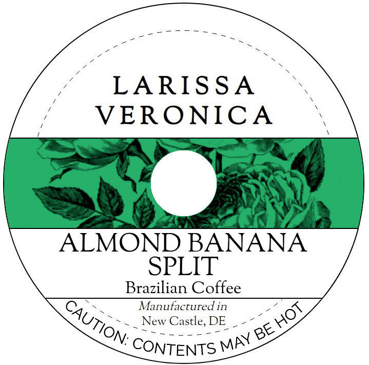 Almond Banana Split Brazilian Coffee <BR>(Single Serve K-Cup Pods)