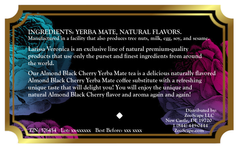 Almond Black Cherry Yerba Mate Tea <BR>(Single Serve K-Cup Pods)