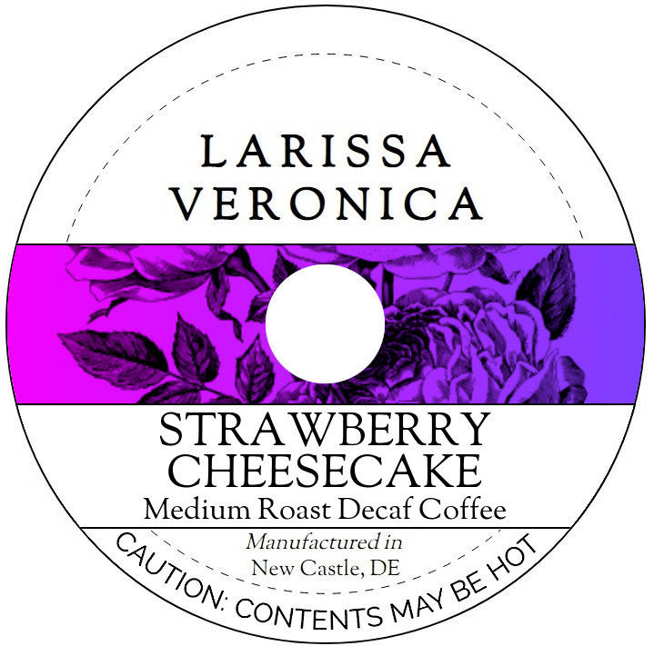 Strawberry Cheesecake Medium Roast Decaf Coffee <BR>(Single Serve K-Cup Pods)