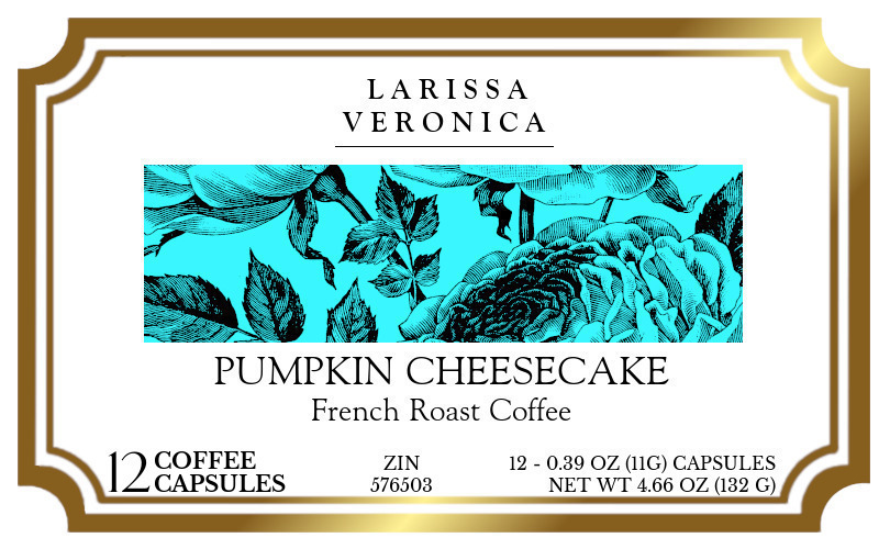 Pumpkin Cheesecake French Roast Coffee <BR>(Single Serve K-Cup Pods) - Label