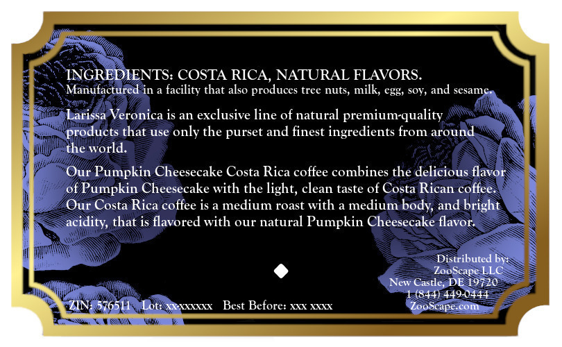 Pumpkin Cheesecake Costa Rica Coffee <BR>(Single Serve K-Cup Pods)