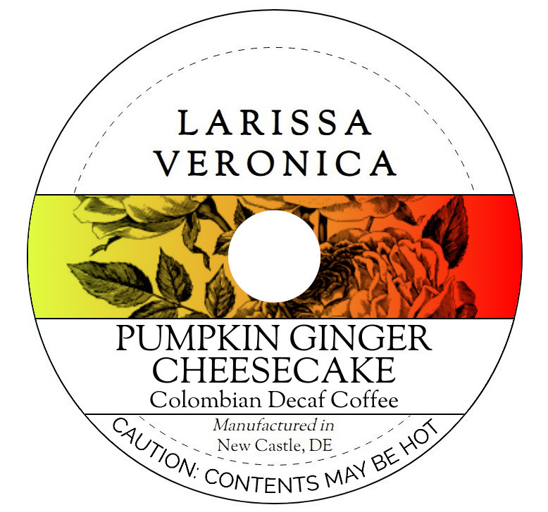 Pumpkin Ginger Cheesecake Colombian Decaf Coffee <BR>(Single Serve K-Cup Pods)