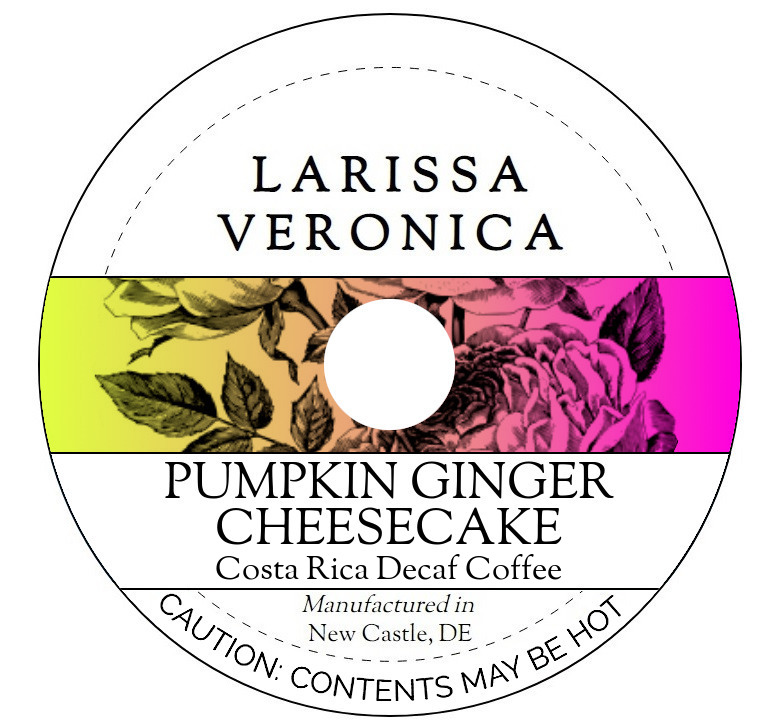 Pumpkin Ginger Cheesecake Costa Rica Decaf Coffee <BR>(Single Serve K-Cup Pods)
