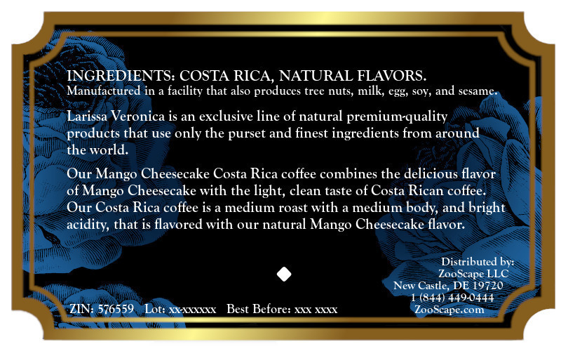 Mango Cheesecake Costa Rica Coffee <BR>(Single Serve K-Cup Pods)