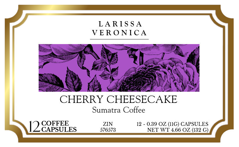 Cherry Cheesecake Sumatra Coffee <BR>(Single Serve K-Cup Pods) - Label