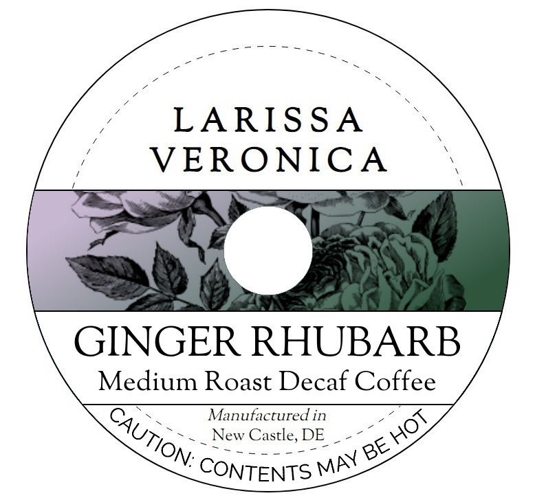 Ginger Rhubarb Medium Roast Decaf Coffee <BR>(Single Serve K-Cup Pods)