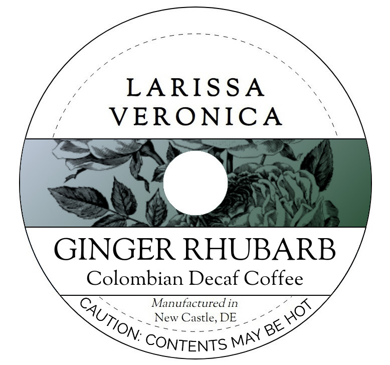 Ginger Rhubarb Colombian Decaf Coffee <BR>(Single Serve K-Cup Pods)