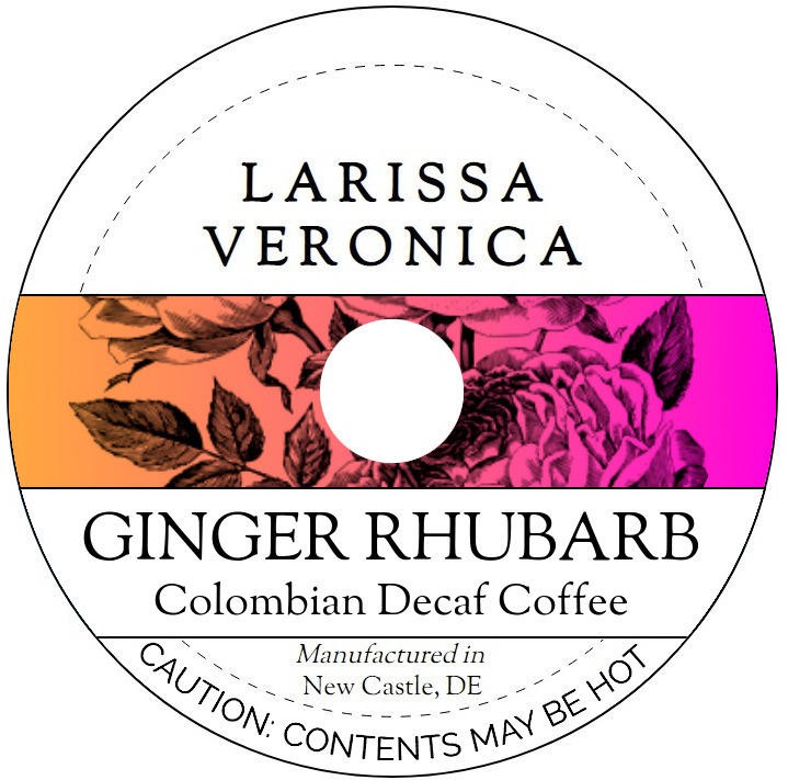 Ginger Rhubarb Colombian Decaf Coffee <BR>(Single Serve K-Cup Pods)