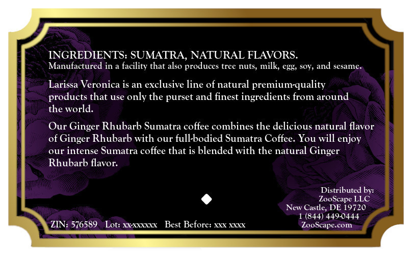 Ginger Rhubarb Sumatra Coffee <BR>(Single Serve K-Cup Pods)