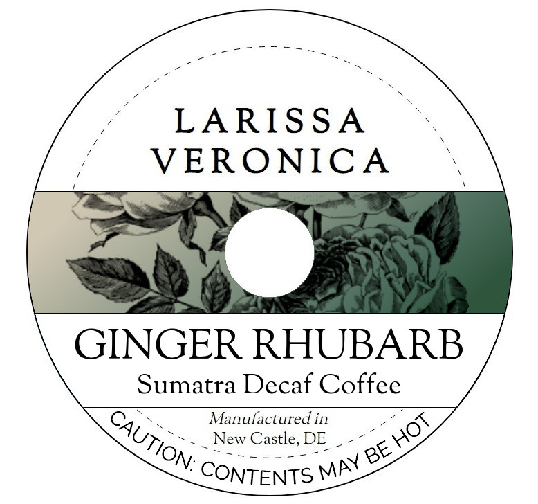 Ginger Rhubarb Sumatra Decaf Coffee <BR>(Single Serve K-Cup Pods)