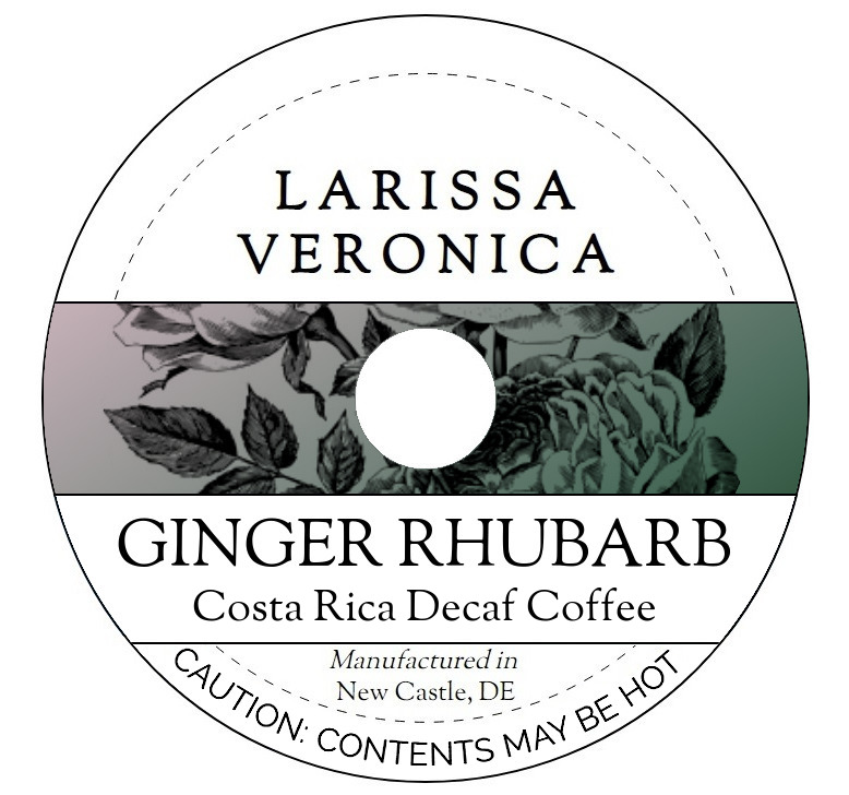 Ginger Rhubarb Costa Rica Decaf Coffee <BR>(Single Serve K-Cup Pods)