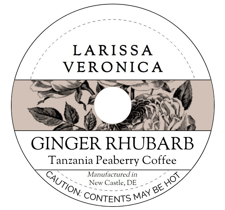Ginger Rhubarb Tanzania Peaberry Coffee <BR>(Single Serve K-Cup Pods)
