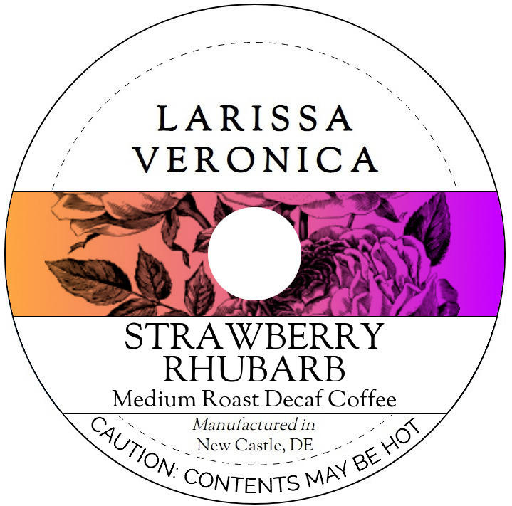 Strawberry Rhubarb Medium Roast Decaf Coffee <BR>(Single Serve K-Cup Pods)