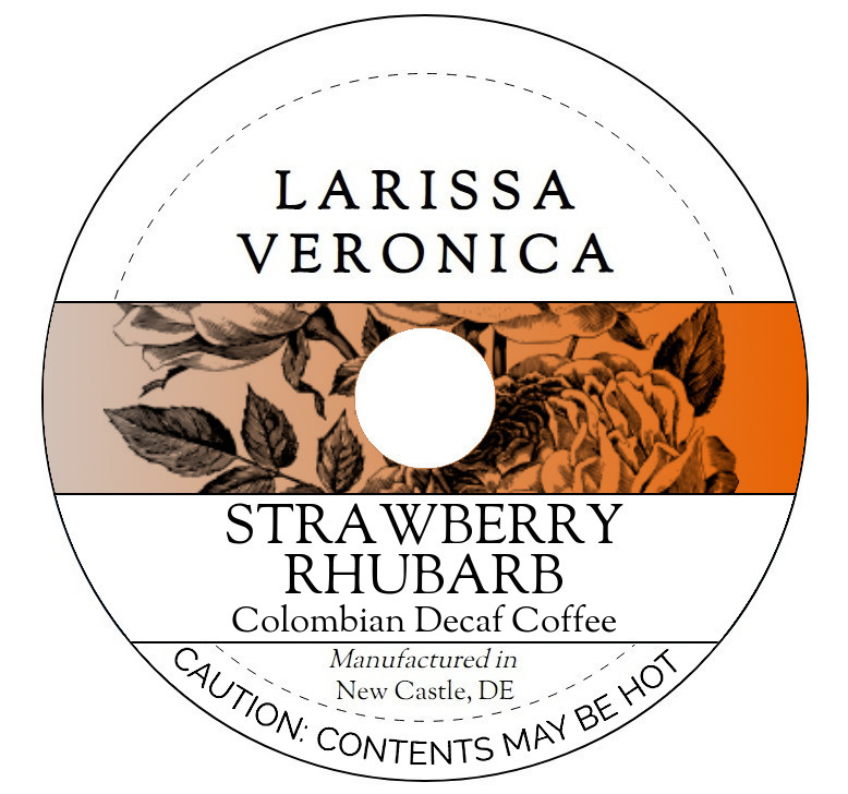 Strawberry Rhubarb Colombian Decaf Coffee <BR>(Single Serve K-Cup Pods)